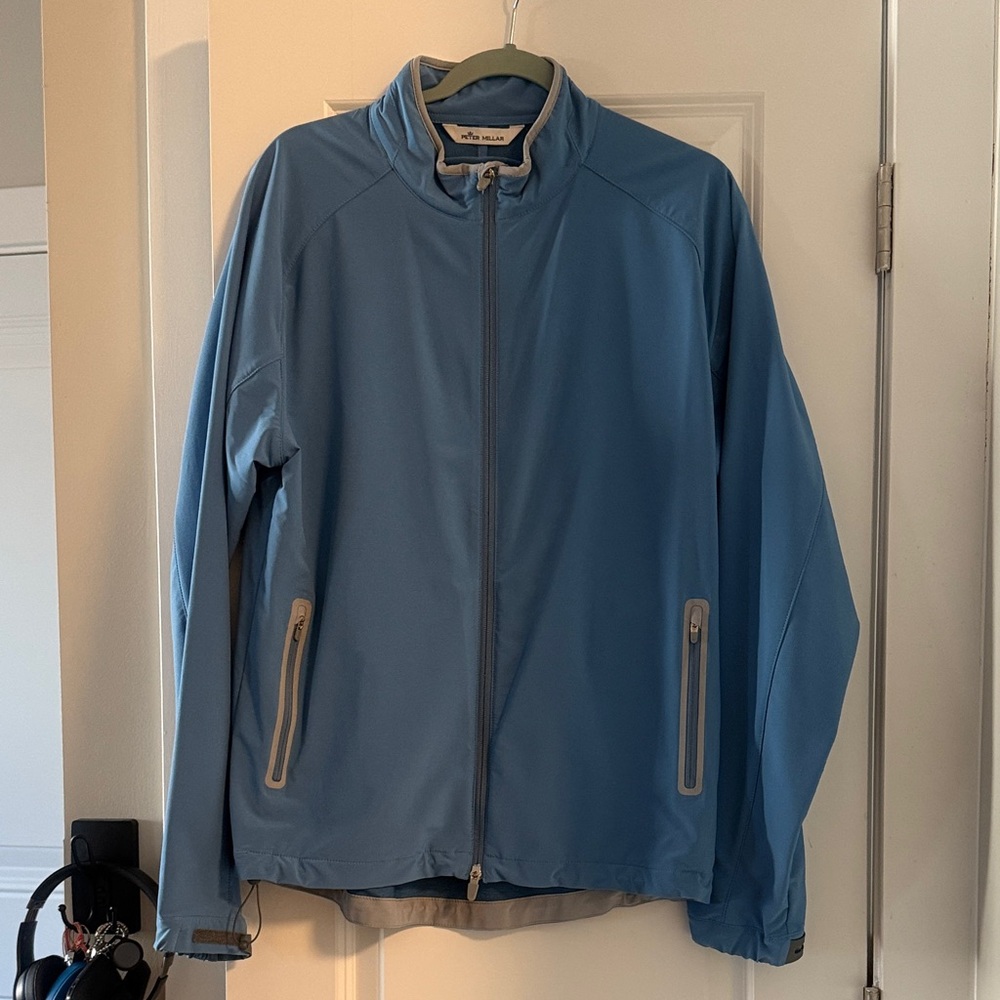 Peter Millar Light Blue Windbreaker Jacket